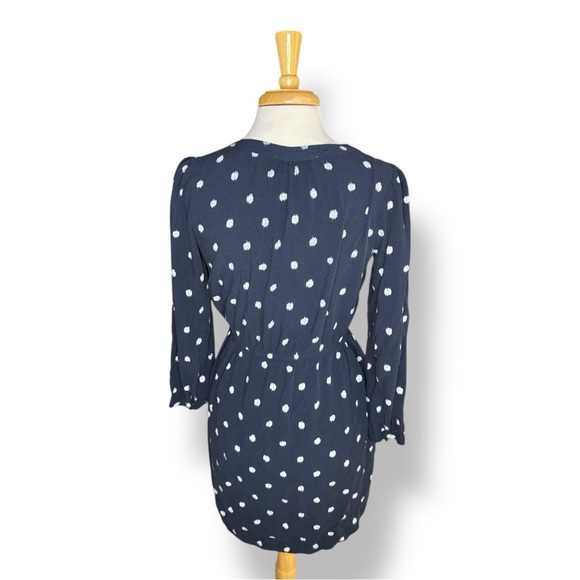 LOFT Navy and White Patterned Dress - Picture 2 of 4